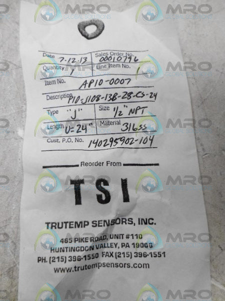 TSI AP10-0007 *NEW NO BOX*