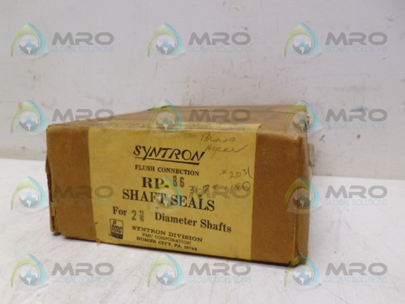 SYNTRON RP-86 SHAFT SEALS 2 11/16 *NEW IN BOX*