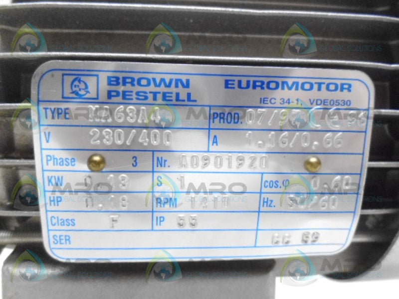 BROWN PESTELL MA63A4 EUROMOTOR *NEW NO BOX*