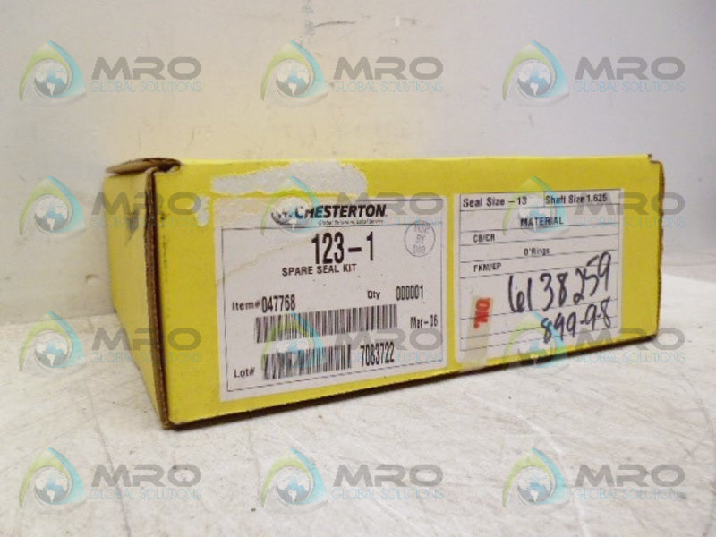 CHESTERTON 123-1 SPARE SEAL KIT *FACTORY SEALED*