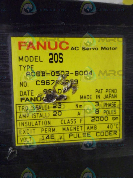 FANUC A06B-0502-B004 AC SERVO MOTOR *NEW NO BOX*