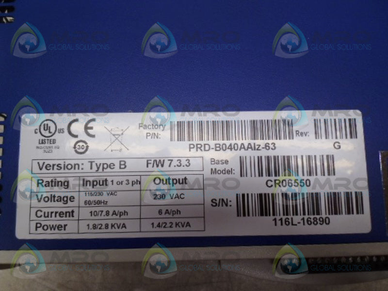 KOLLMORGEN PRD-B040AALZ-63 TYPE B F/W 7.3.3 SERVOSTAR CD *NEW IN BOX*