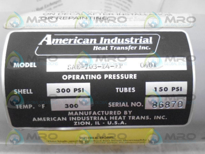 AMERICAN SAE-703-B4-FP 0401 NSMP