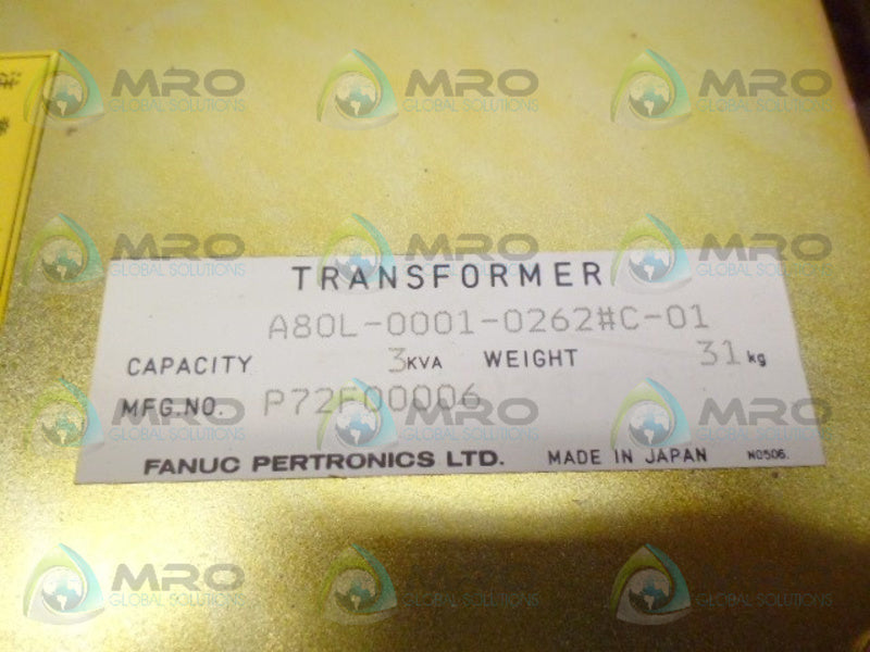 FANUC A80L-0001-0262#C-01 TRANSFORMER NSMP