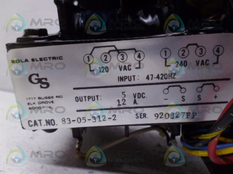 SOLA 83-05-312-2 POWER SUPPLY NSNP