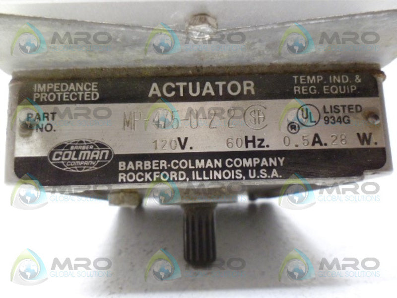 BARBER-COLMAN MP-475-0-2-2 ACTUATOR  UNMP