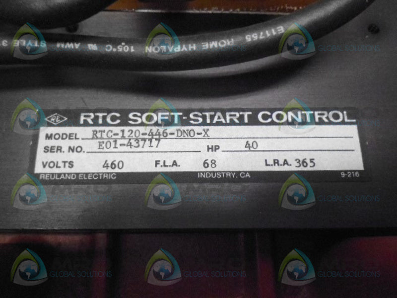 RTC RTC-120-446-DN0-X SOFT START CONTROL 40HP NSNP