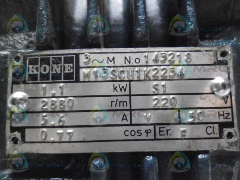 KONE M13SCU1K2234 SPLITTER MOTOR (REMANUFACTURED)