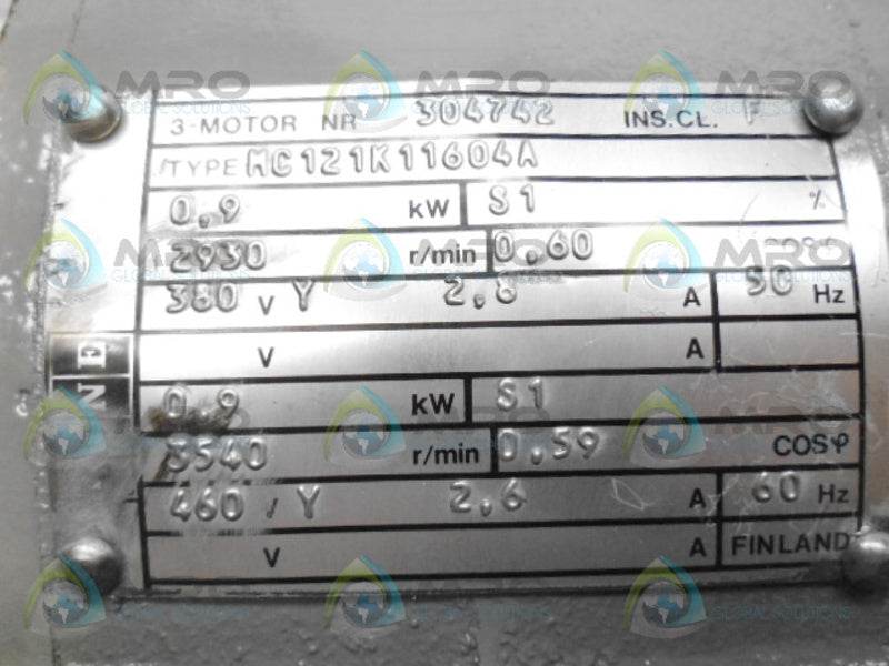 KONE MC121K11604A SPLITTER MOTOR (AS PICTURED) UNMP