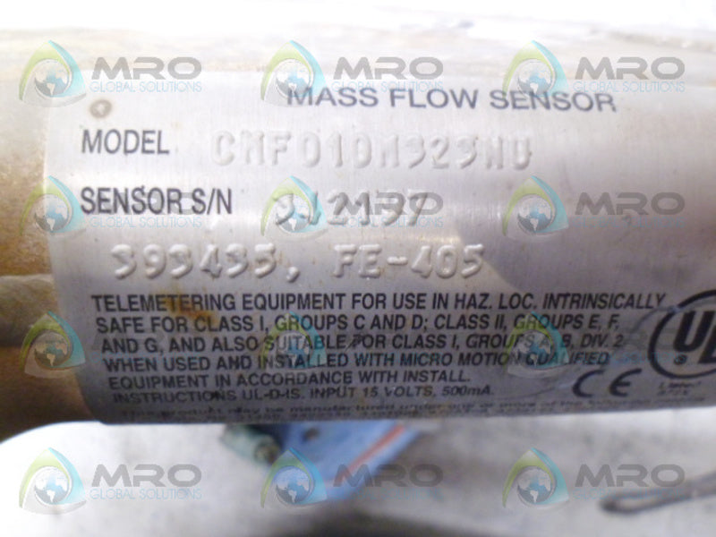 MICRO MOTION CMF010M323NU MASS FLOW SENSOR UNMP