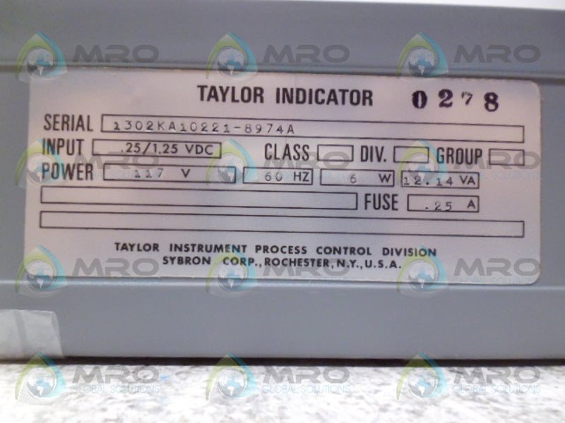 TAYLOR 1302KA10221 INDICATOR NSNP