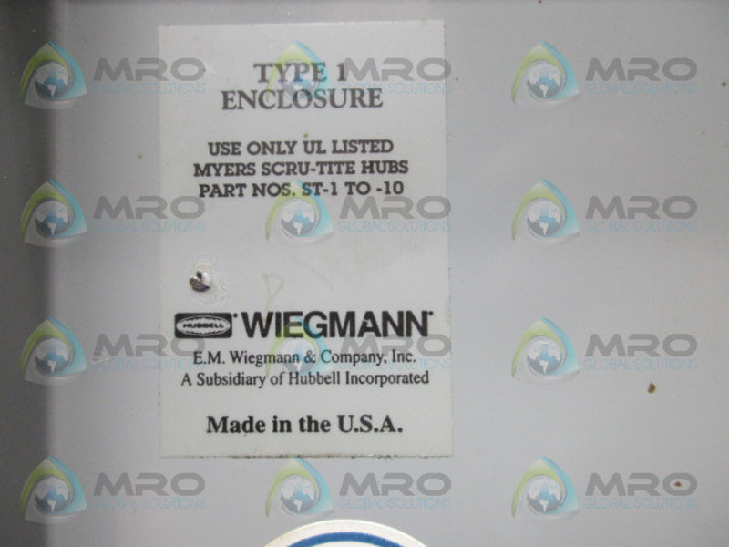 WIEGMANN ST-1 TO -10 TYPE 1 ENCLOSURE UNMP