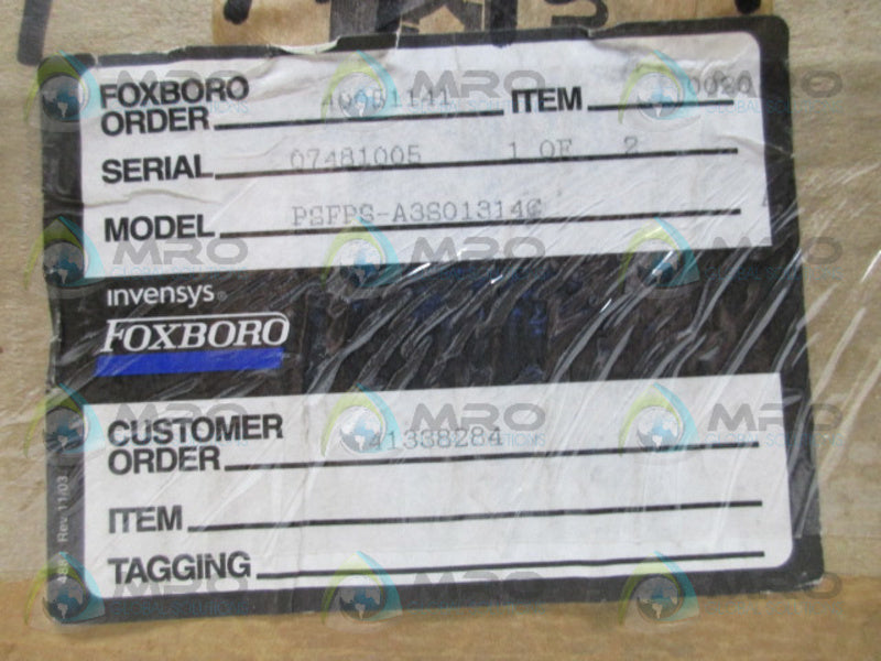 FOXBORO PSFPS-A3S01314C IDP10-DS1C01F-M1L1 NSMP