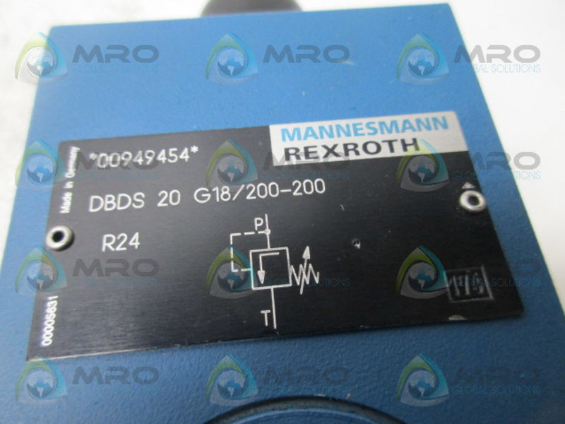 MANNESMANN REXROTH DBDS20G18/200-200 #PART NSNP