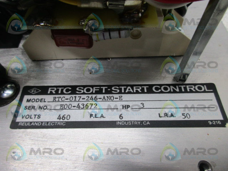 REULAND ELECTRIC RTC-017-246-AN0-E 3HP SOFT START CONTROL NSNP
