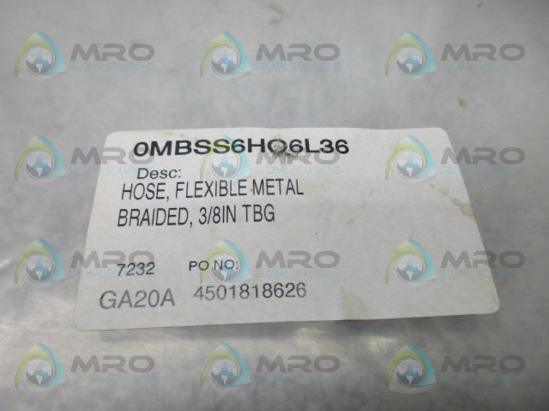 SWAGELOK SS-FM6PM6PM6-36 FLEXABLE METAL HOSE NSMP