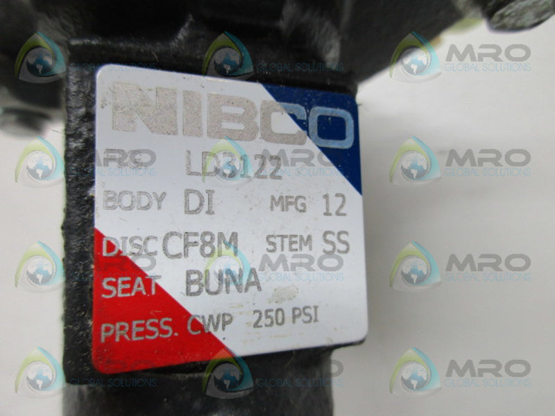 NIBCO LD3122 BUTTERFLY VALVE (AS PICTURED) NSNP