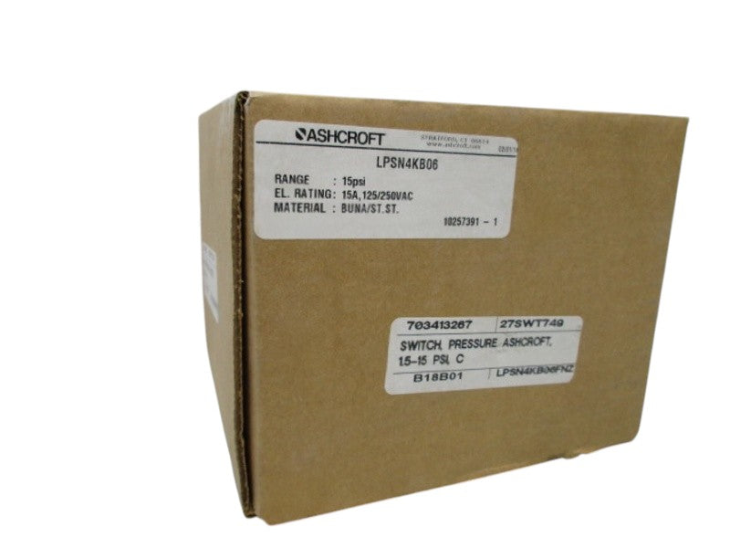 ASHCROFT LPSN4KB06 PRESSURE SWITCH NSMP