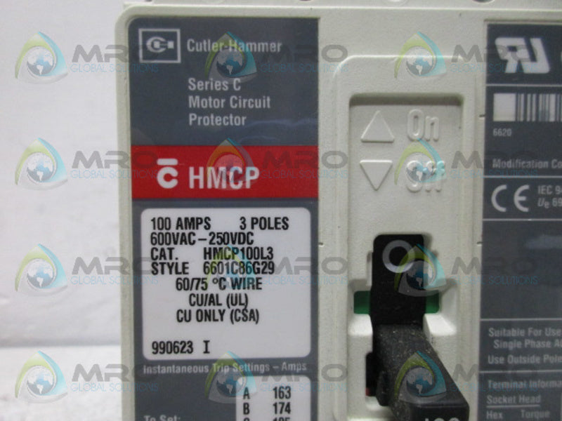 CUTLER HAMMER HMCP100L3 SERIES C NSNP