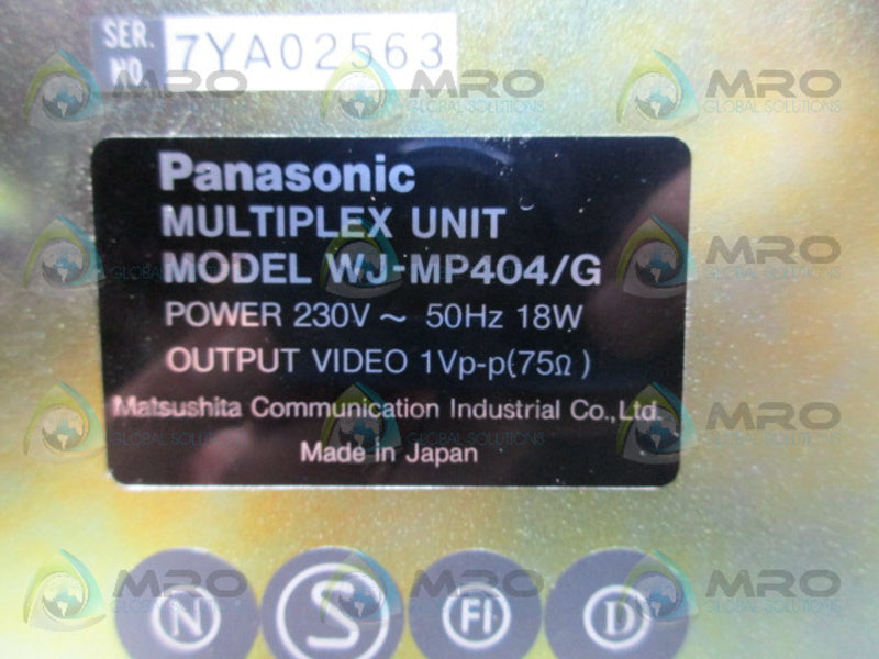 PANASONIC WJ-MP404/G MULTIPLEX UNIT NSMP