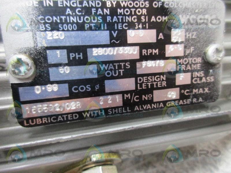 WOODS 155592/02R 221 MOTOR NSNP
