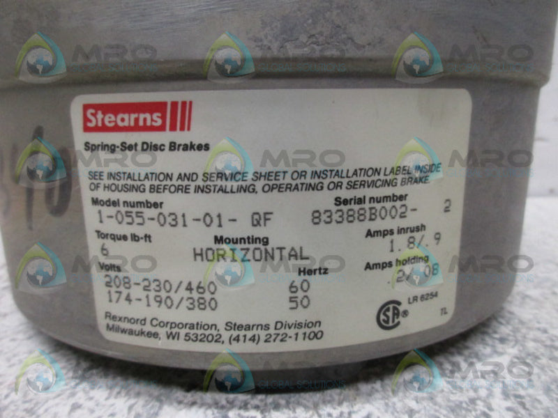 STEARNS 1-055-031-01-QF SPRING SET DISC BRAKES NSNP