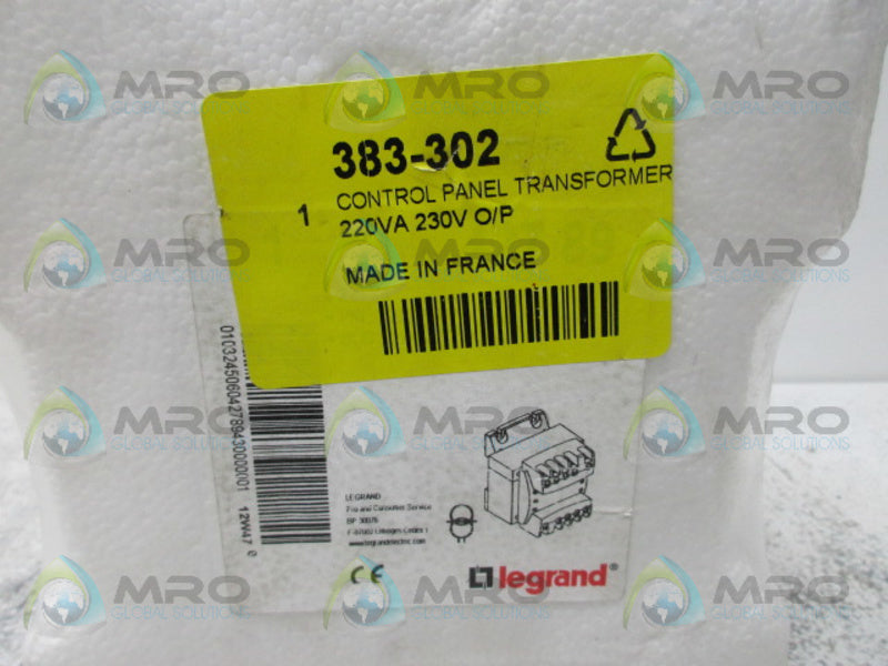 LEGRAND 383-302 CONTROL PANAL TRANSFORMER NSFS