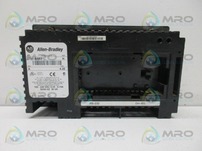 ALLEN BRADLEY 2711-B5A3 SER H FRN 4.20 PANALVIEW 550 UNMP