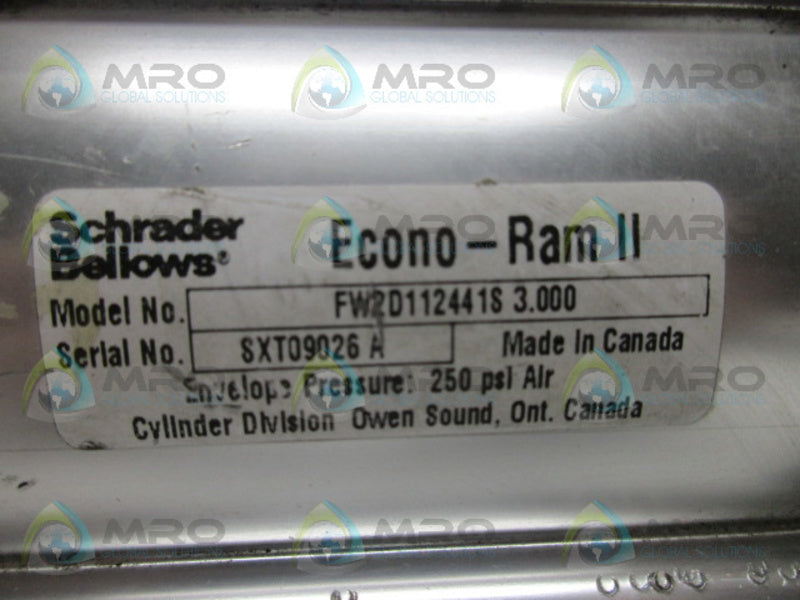 SCHRADER BELLOWS FW2D112441S3.00 ECONO RAM II UNMP