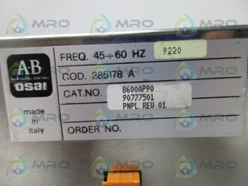 INDUSTRIAL SPARE PART 8600AP90 CONTROL PANEL UNMP