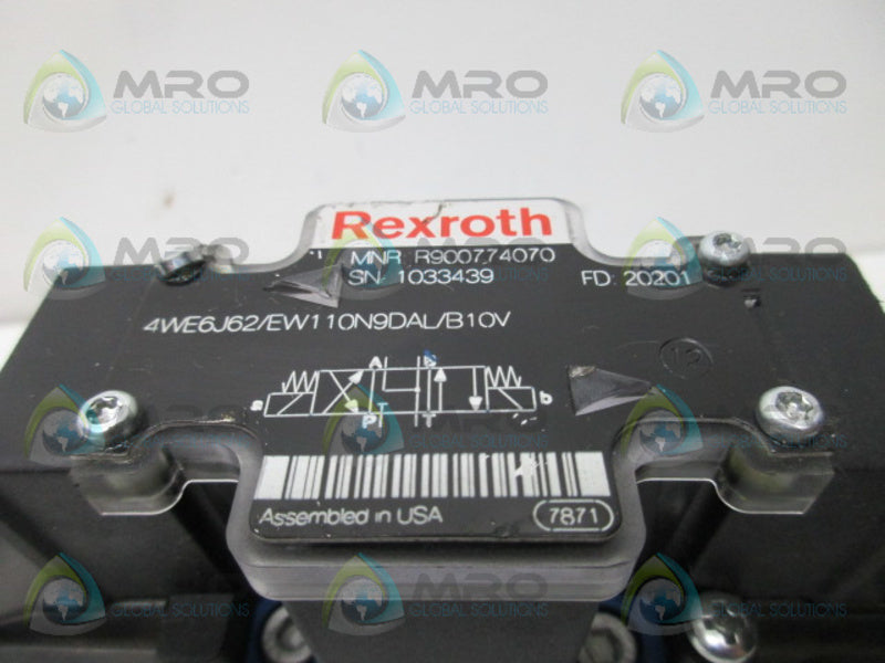 REXROTH H-4WEH25J64/6EW110N9 ETDAL/B10D3V DIRECTIONAL VALVE NSNP