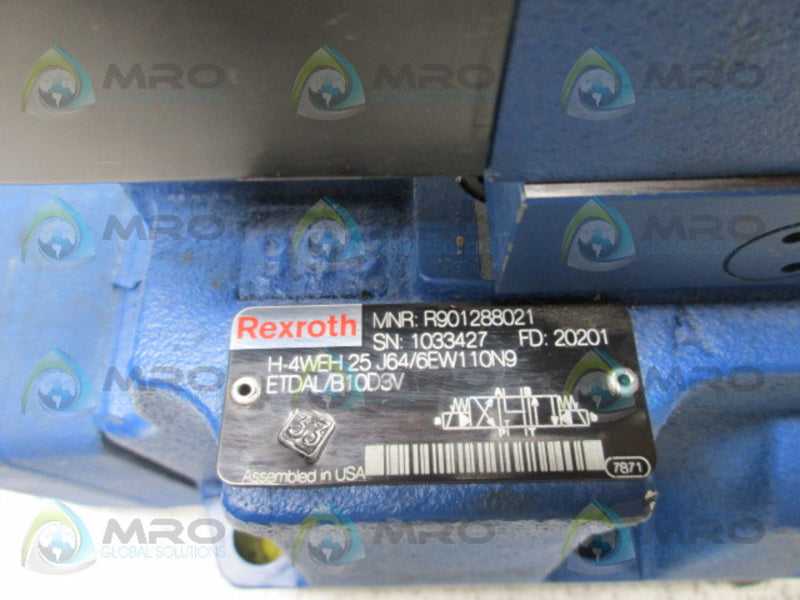 REXROTH H-4WEH25J64/6EW110N9 ETDAL/B10D3V DIRECTIONAL VALVE NSNP