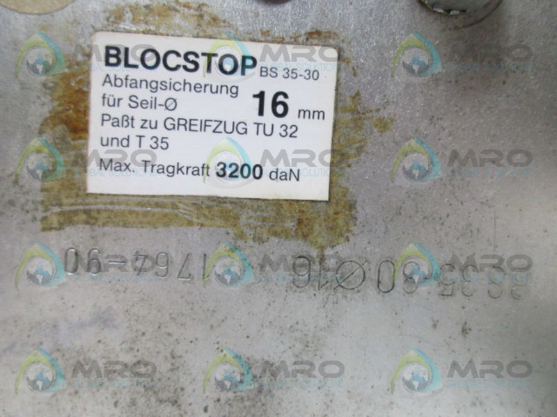 BLOCSTOP BS35-30 FALL ARREST DEVICE UNMP