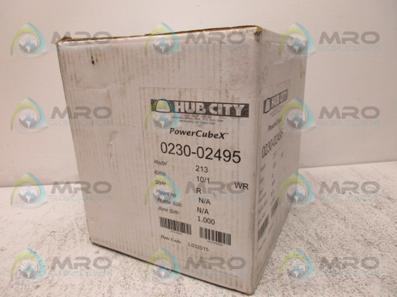 HUB CITY 0230-02495 213 RATIO 10:1 GEAR REDUCER NSFS