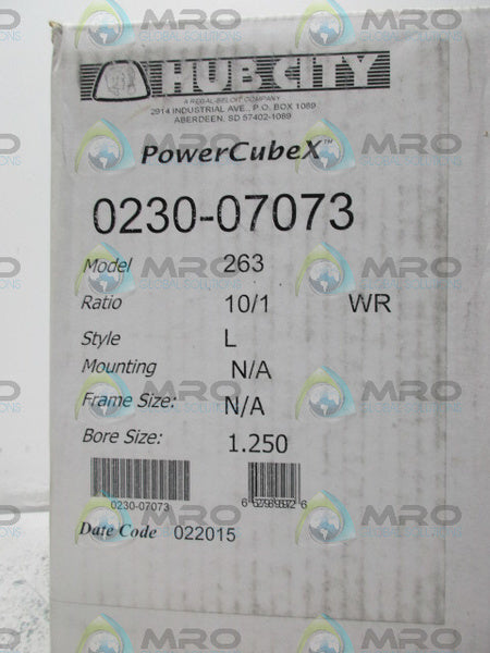 HUB CITY 0230-07073 263 RATIO 10:1 GEAR REDUCER NSFS