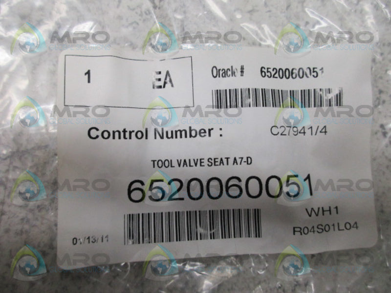 HONEYWELL 6520060051 TOOL VALVE SEAT A7-D NSMP