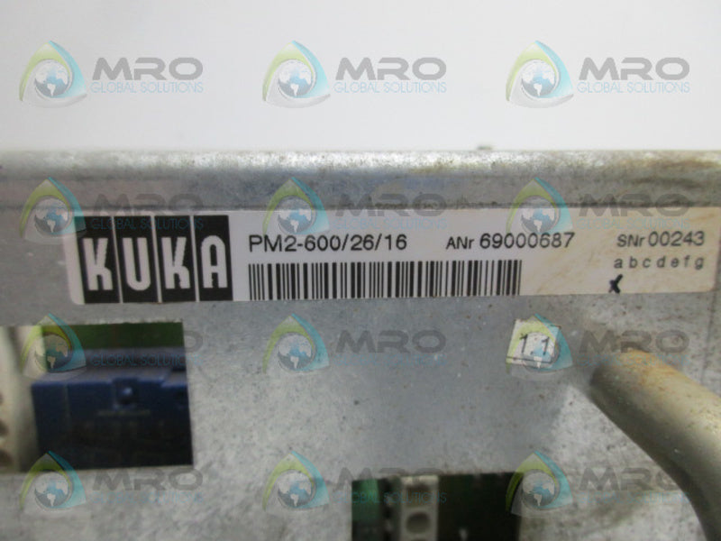 KUKA PM2-600/26/16 POWER SUPPLY UNMP