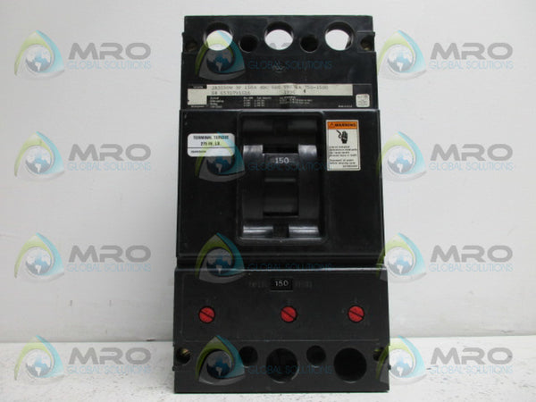 CUTLER HAMMER JA3150W CIRCUIT BREAKER 150A NSMP
