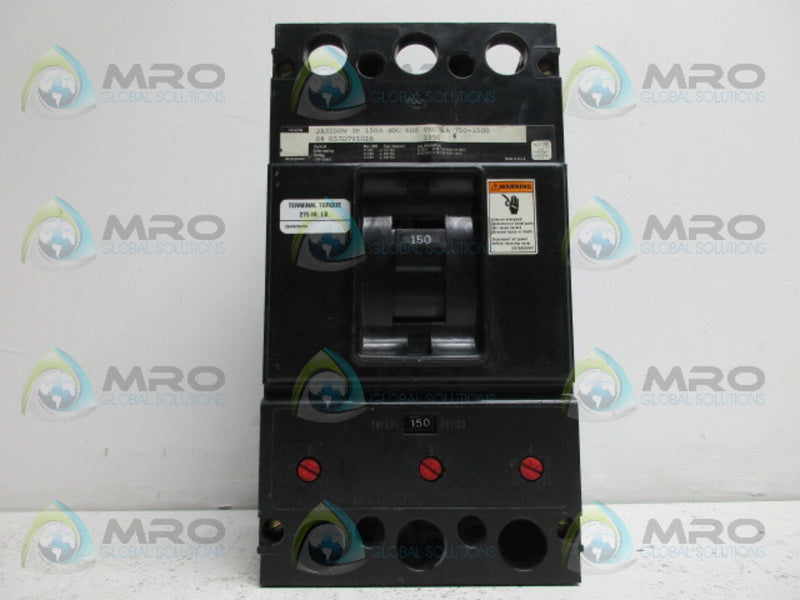 CUTLER HAMMER JA3150W CIRCUIT BREAKER 150A NSMP