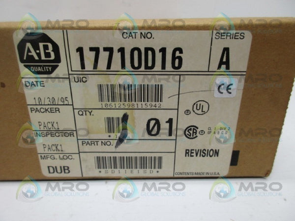ALLEN BRADLEY 1771-OD16 SER. A DATE: 1995 NSFS