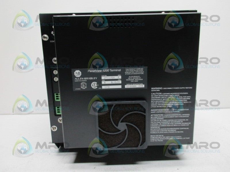 ALLEN BRADLEY PANELVIEW 1200 2711-TC4 SER F FRN 5.10.00 INTERFACE NSMP