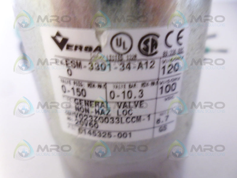 VERSA ESM-3301-34-A120 SOLENOID VALVE  NSNP