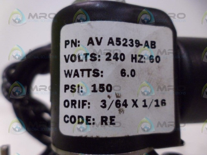 KEYSTONE AV A5239-AB SOLENOID VALVE NSNP