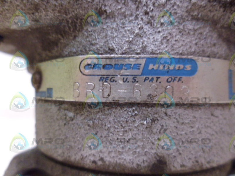 CROUSE-HINDS BRD-6303 EXPLOSION PROOF RECEPTACLE COVER NSNP
