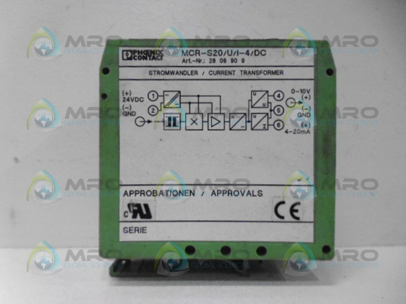 PHOENIX CONTACT MCR-S20-U/1-4/DC TRANSDUCER MODULE UNMP