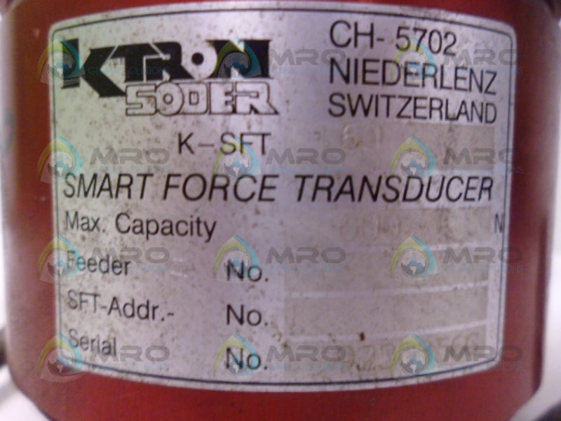 K-TRON SODER CH-5702 SMART FORCE TRANSDUCER UNMP