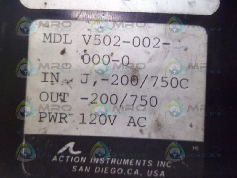 VISIPAK C502-002-000-0 PANEL METER UNMP