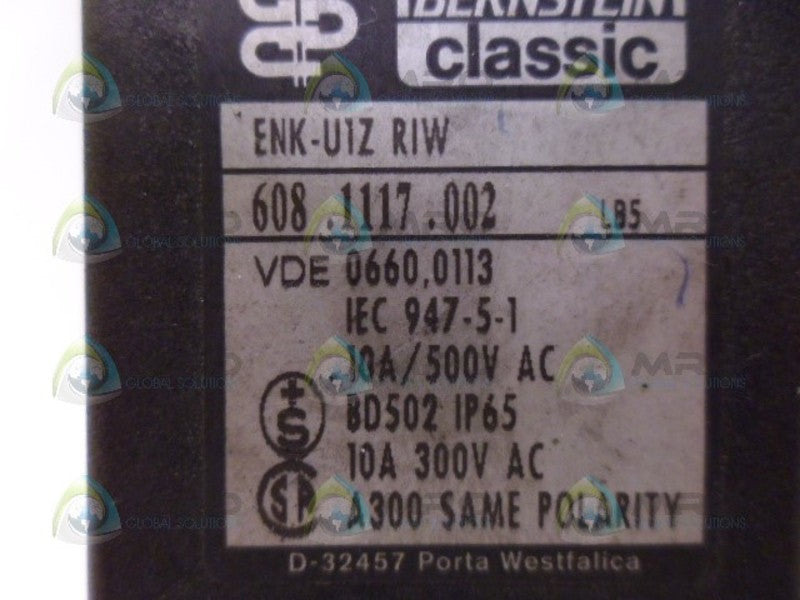 BERSTEIN ENK-U1Z  LIMIT SWITCH UNMP