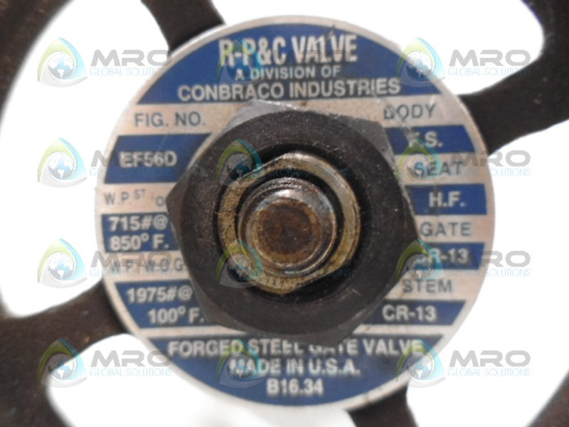 R-P&C EF56D GATE CONTROL VALVE NSNP