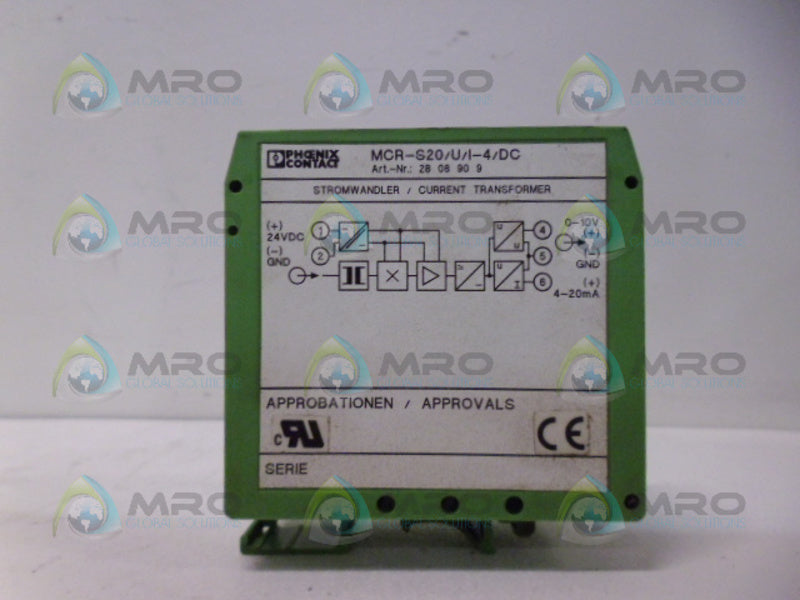 PHOENIX CONTACT MCR-S20/U/1-4/DC TRANSDUCER MODULE NSMP